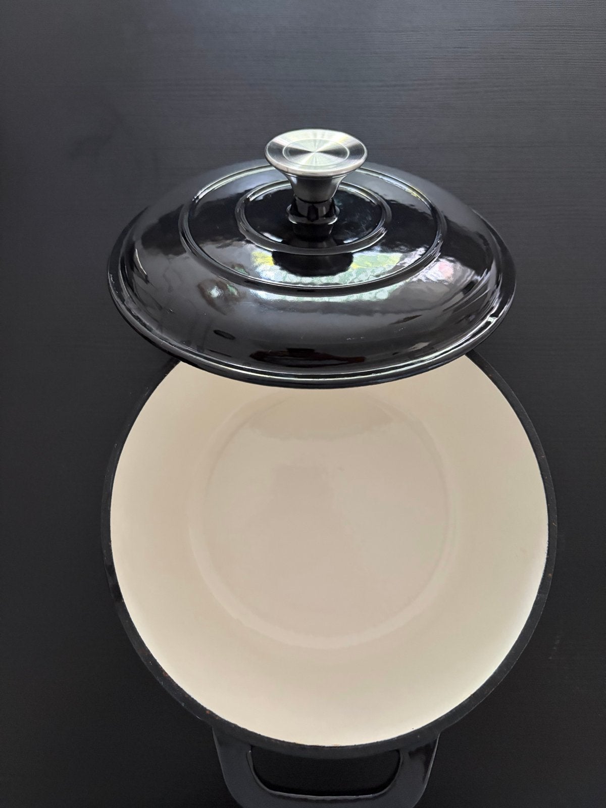 LIVARNO home Gietijzeren Braadpan met Deksel - Zwart, Huis en Inrichting, Keuken | Potten en Pannen, Ophalen, Met deksel, Zo goed als nieuw