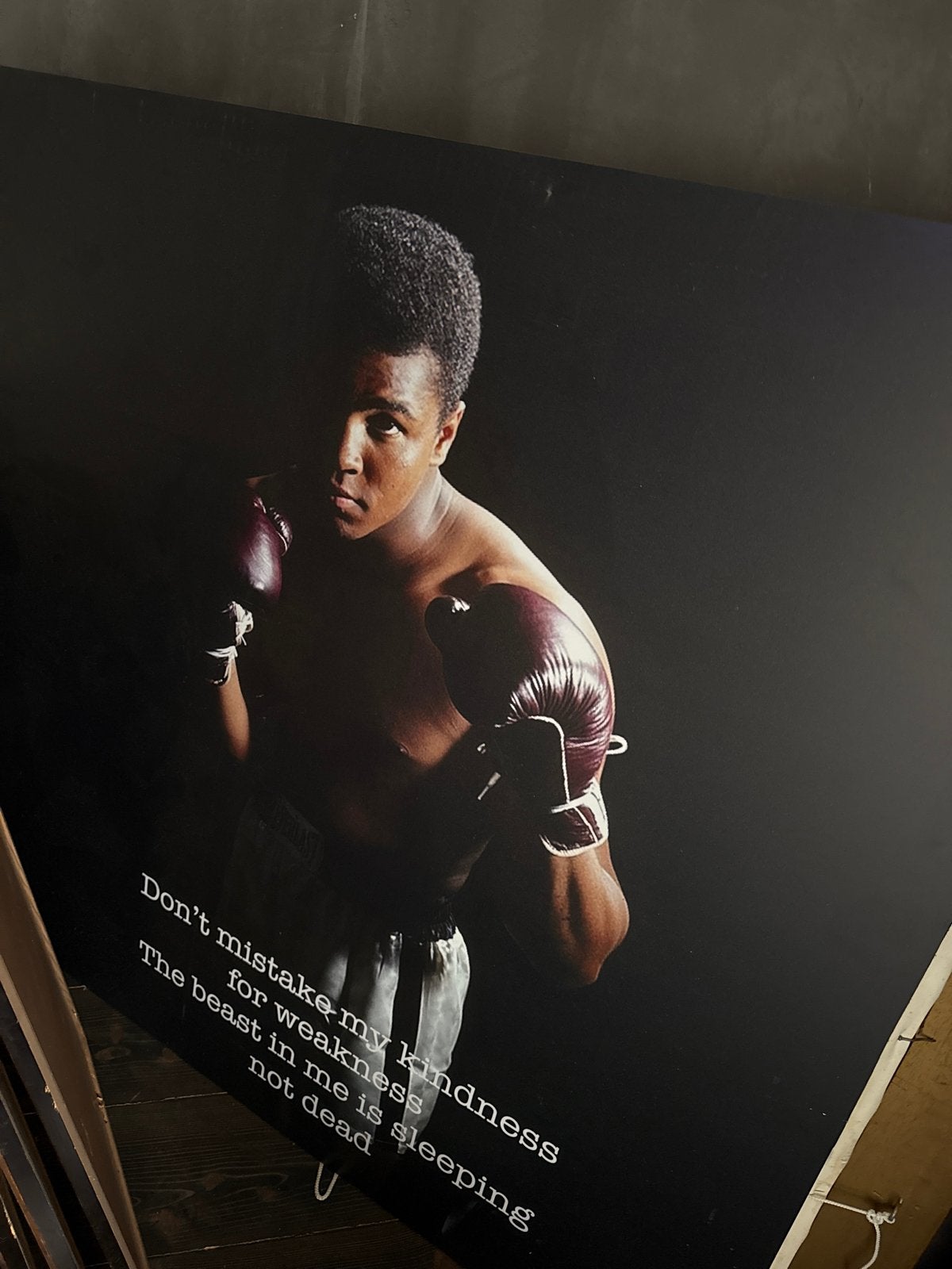 Muhammad Ali "Don't mistake my kindness" Poster, Ophalen, Nieuw, 100 tot 125 cm, Print