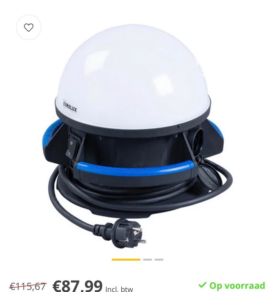 Bouwlamp 50 w euroluxe incl. Statief, Ophalen, Zo goed als nieuw