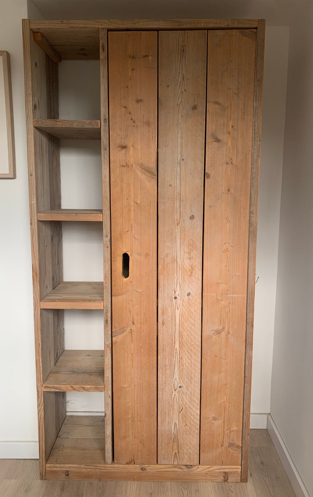 Mooie kinderkast van steigerhout, Ophalen, Gebruikt, Kast, 105 cm of meer