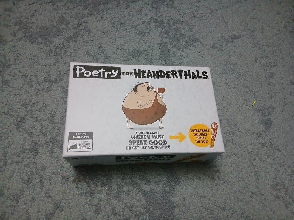 Poetry for Neanderthals: Hilarisch woordspel, Drie of vier spelers, Ophalen of Verzenden, Zo goed als nieuw, Exploding Kittens
