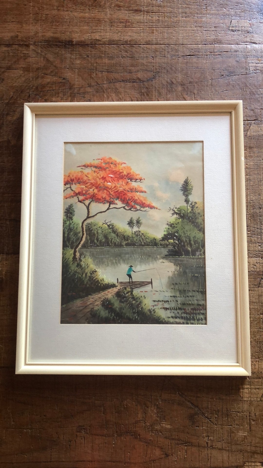 Indonesische aquarel, Ophalen of Verzenden