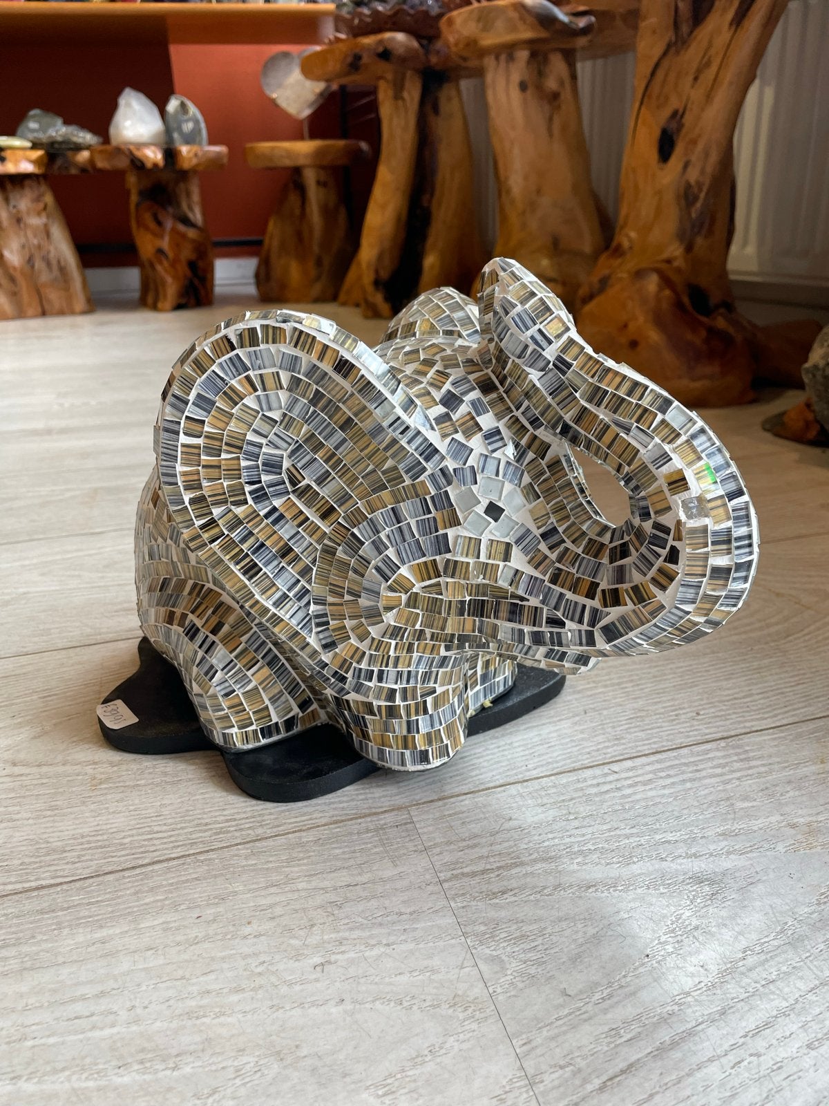 Mozaïek Olifant Decoratiebeeld - Uniek en Handgemaakt, Meerkleurig, Overige stijlen, Ophalen of Verzenden, Zo goed als nieuw