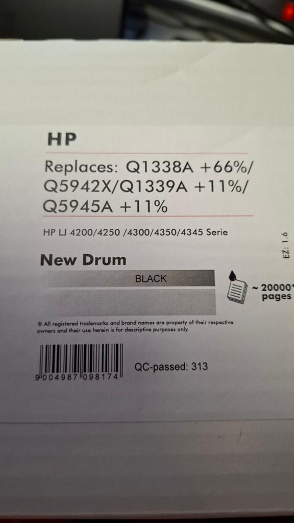 HP Laserjet Toner Q1338A Q5942X Q1339A Q5945A, Ophalen of Verzenden, Nieuw, Toner, HP (Compatibel)
