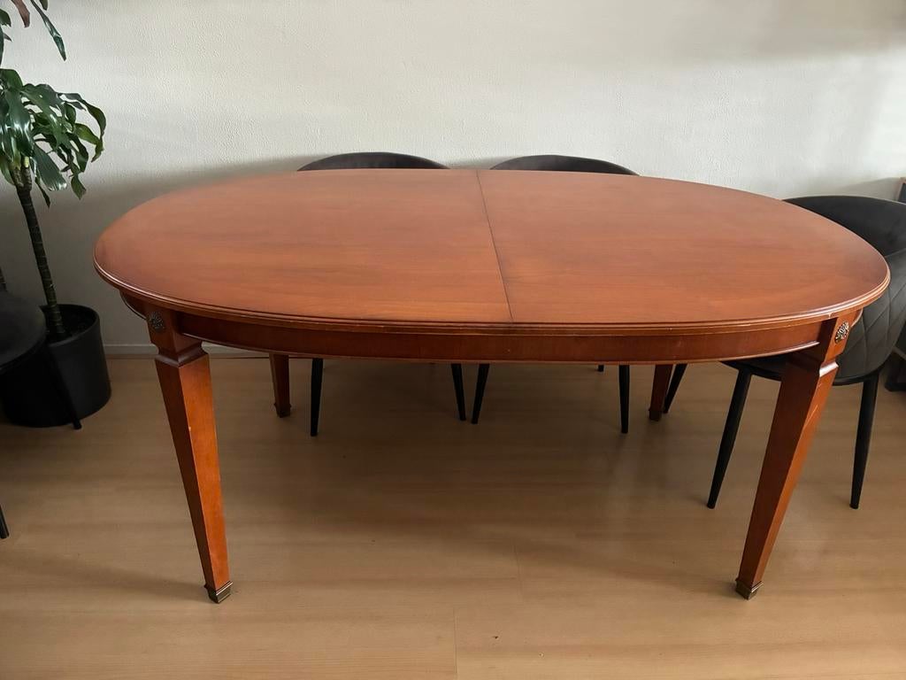 Nette ovale uitschuifbare Eettafel, Ophalen, Gebruikt, 50 tot 100 cm, 150 tot 200 cm