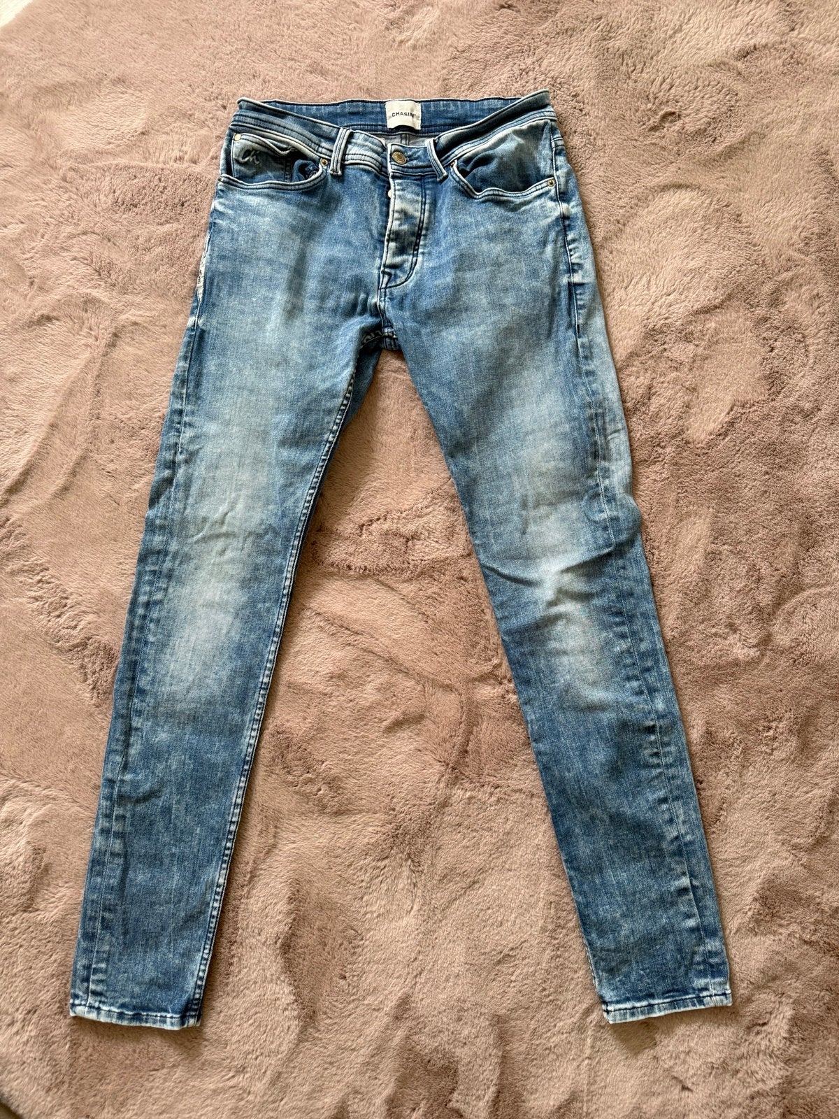 Chasin' Ego Slim Fit Jeans - Maat W30/L32, Ophalen of Verzenden, Gedragen, Blauw, W32 (confectie 46) of kleiner