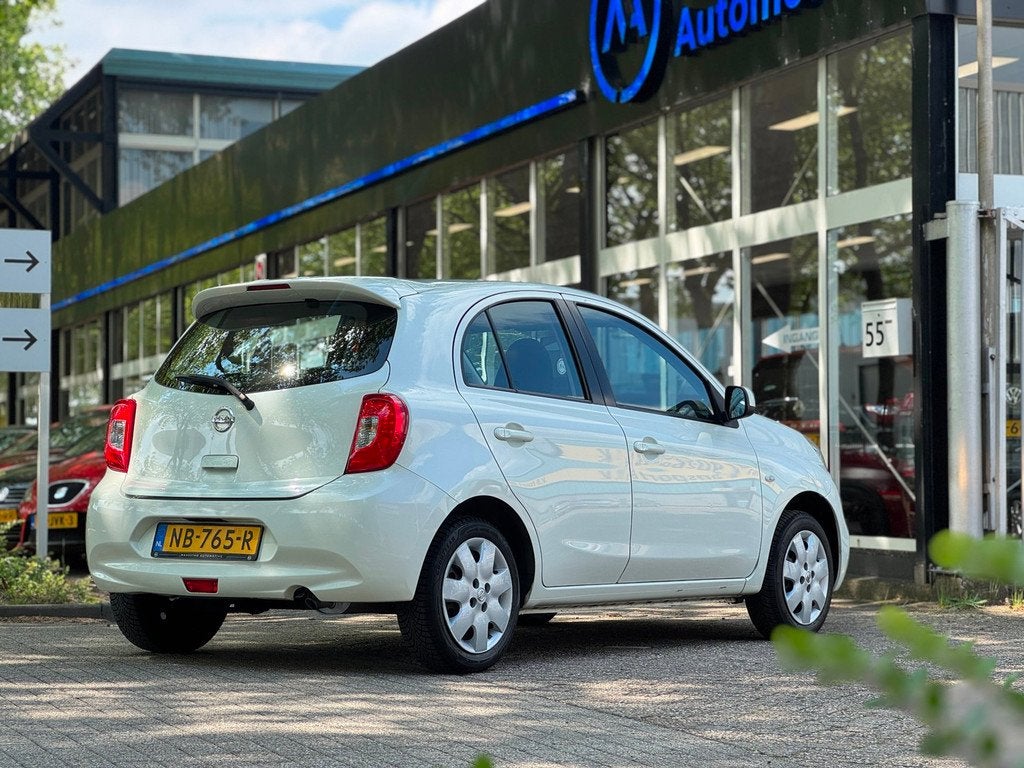 Nissan Micra 1.2 Acenta 2e eig lage kms 5drs airco parelmoer, Voorwielaandrijving, Stof, Gebruikt, 1198 cc