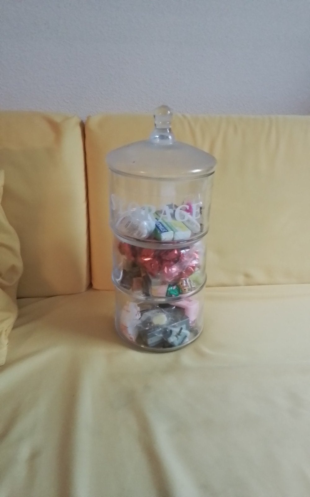 glazen snoep pot/ etagere, Ophalen of Verzenden