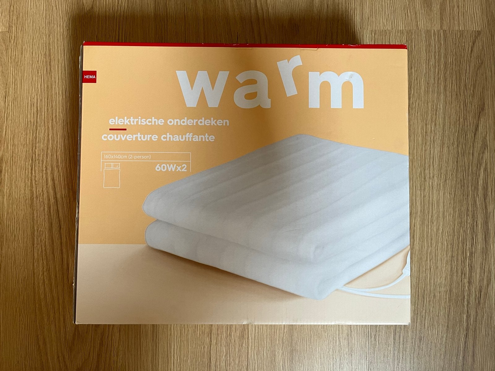 Hema elektrische onderdeken 2-persoons 160x140cm, Ophalen, Wit, Deken of Dekbed, HEMA