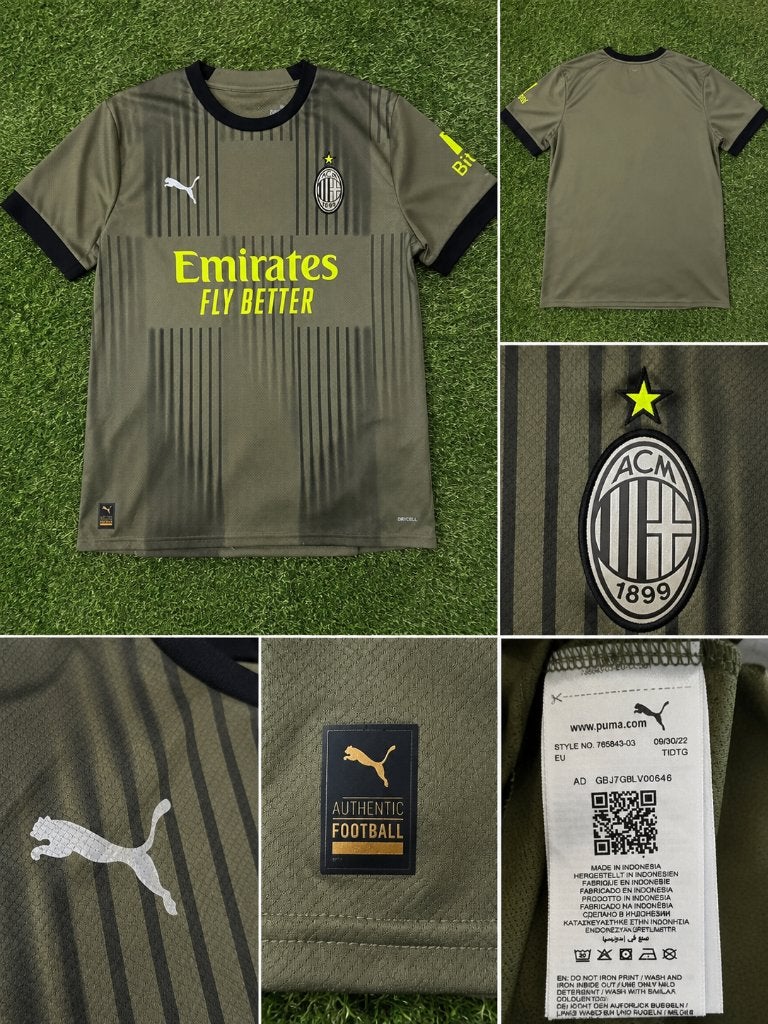 AC Milan 4th Shirt 2022/23 Puma Authentic, Kleding | Heren, Sportkleding, Verzenden, Zo goed als nieuw, Voetbal, Groen