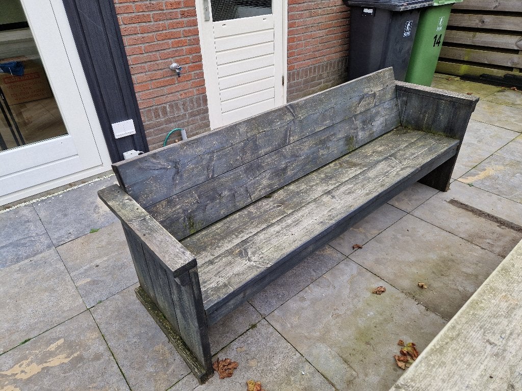 Gratis: 2x tuinbank 207 x 60 x 75cm, Tuin en Terras, Ophalen, Gebruikt, Hout