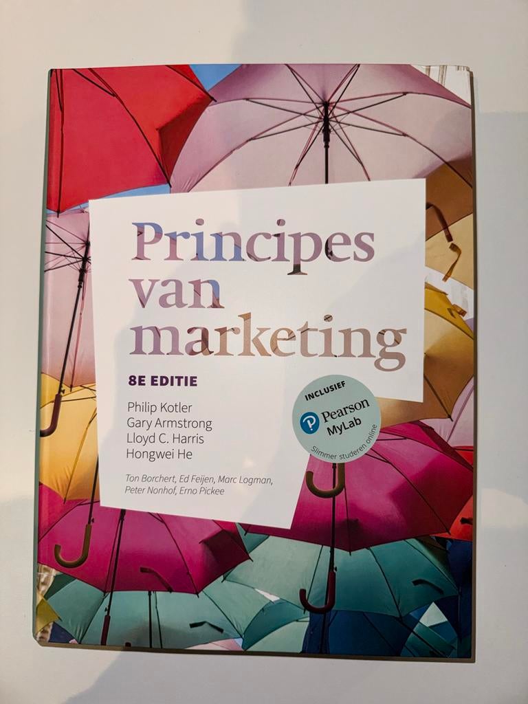 Principes van marketing 8e editie, Ophalen of Verzenden, Zo goed als nieuw, Economie en Marketing