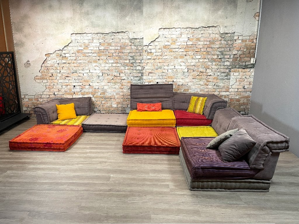 Roche Bobois Mah Jong – Meerkleurig stof | Hans Hopfer, Ophalen, 250 tot 300 cm, Overige maten, Design