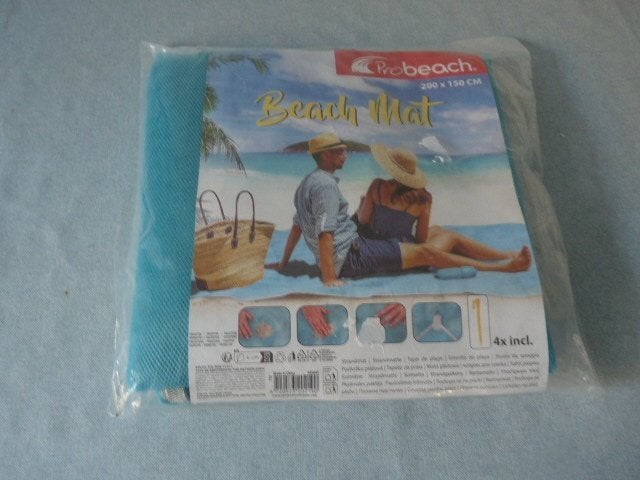   Handige groene strandmat  beachmat, mt 200x150 cm. Nieuw, Ophalen of Verzenden, Nieuw
