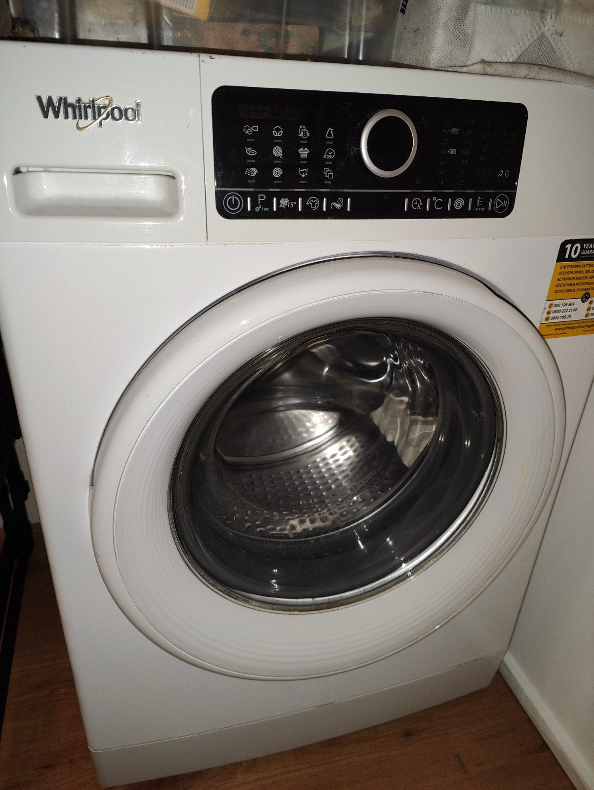 Gratis goedwerkende Whirlpool wasmachine 7 kg, Ophalen, Gebruikt, Voorlader, 85 tot 90 cm