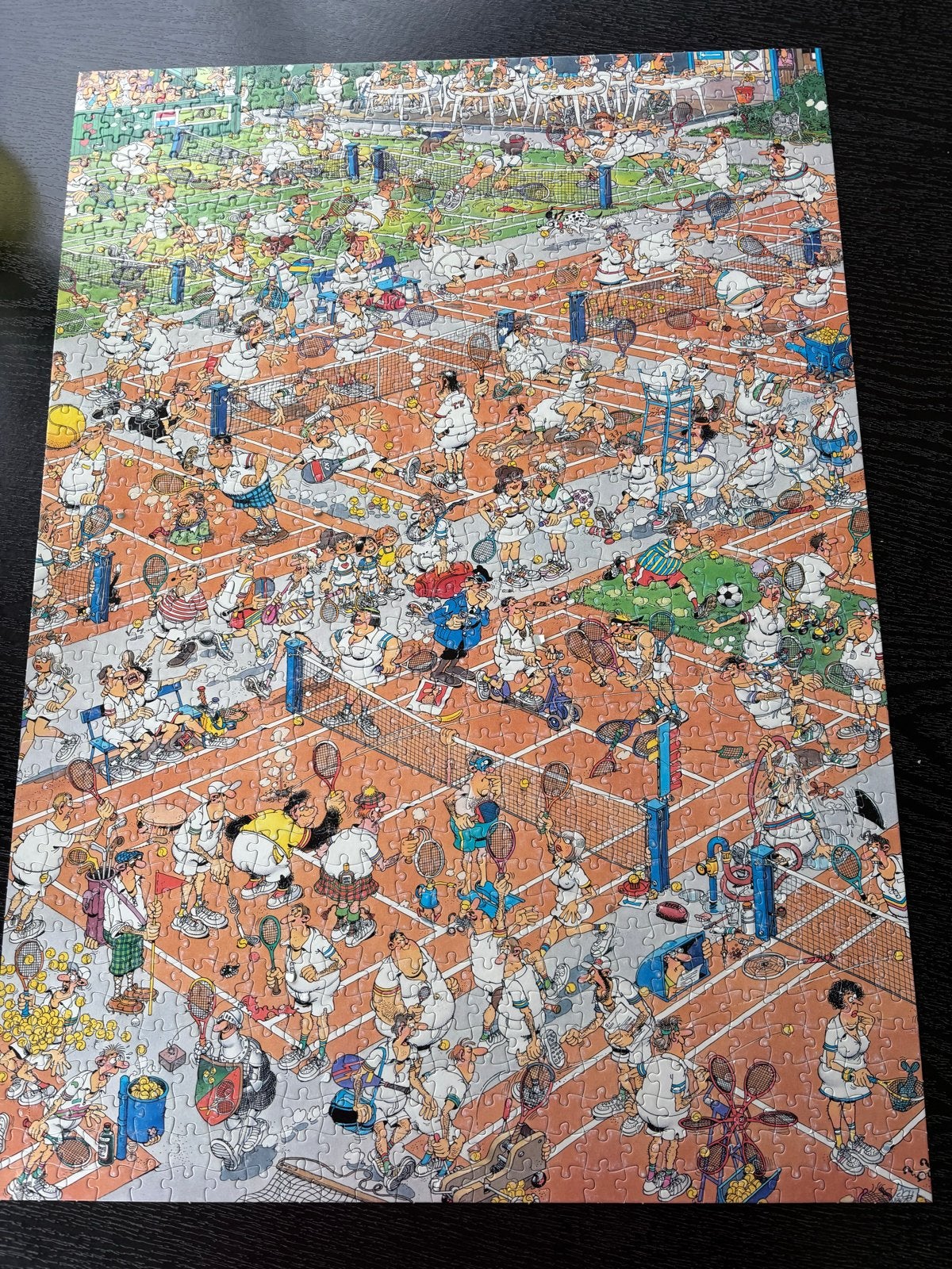 Jan van Haasteren Tennis Puzzel 1000 stukjes, Ophalen, 500 t/m 1500 stukjes, Zo goed als nieuw, Legpuzzel