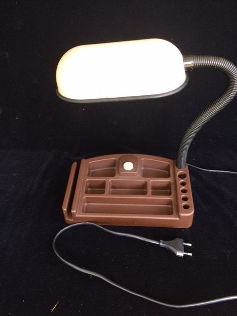 VINTAGE burolamp/tafellamp (Frankrijk)met organizer jaren 70, Ophalen of Verzenden, Huis en Inrichting