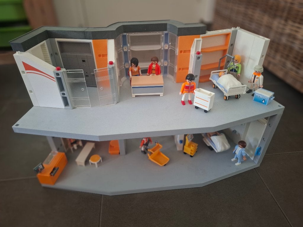 Playmobil ziekenhuis, Gebruikt, Gebouw, Complete set, Ophalen of Verzenden