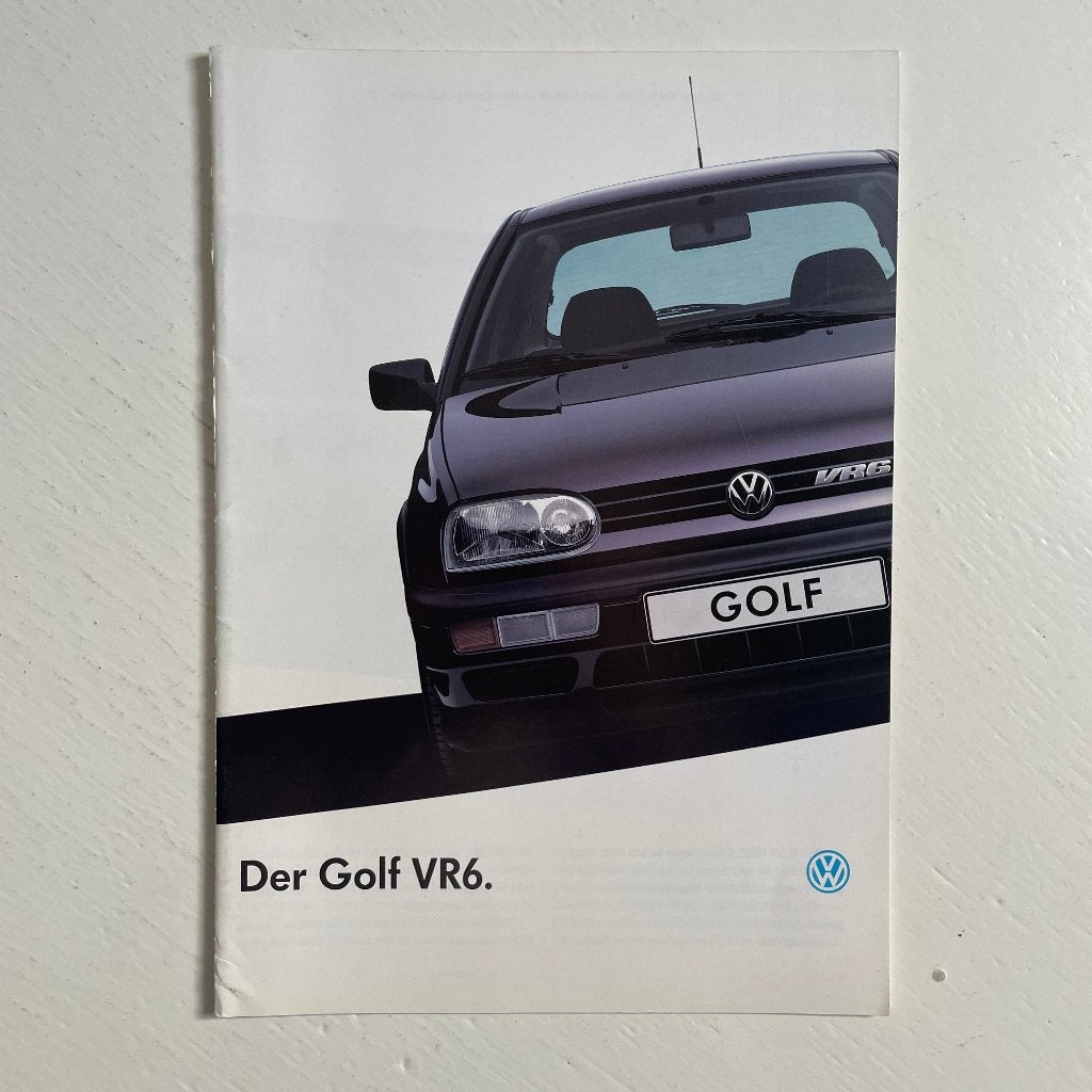 Volkswagen Golf VR6 folder / brochure 0892, Ophalen of Verzenden, Gelezen, Volkswagen