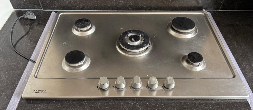 Gebruikte Zanussi gas inbouw kookplaat - 5 pitten, Ophalen, Gebruikt, Inbouw, Gas