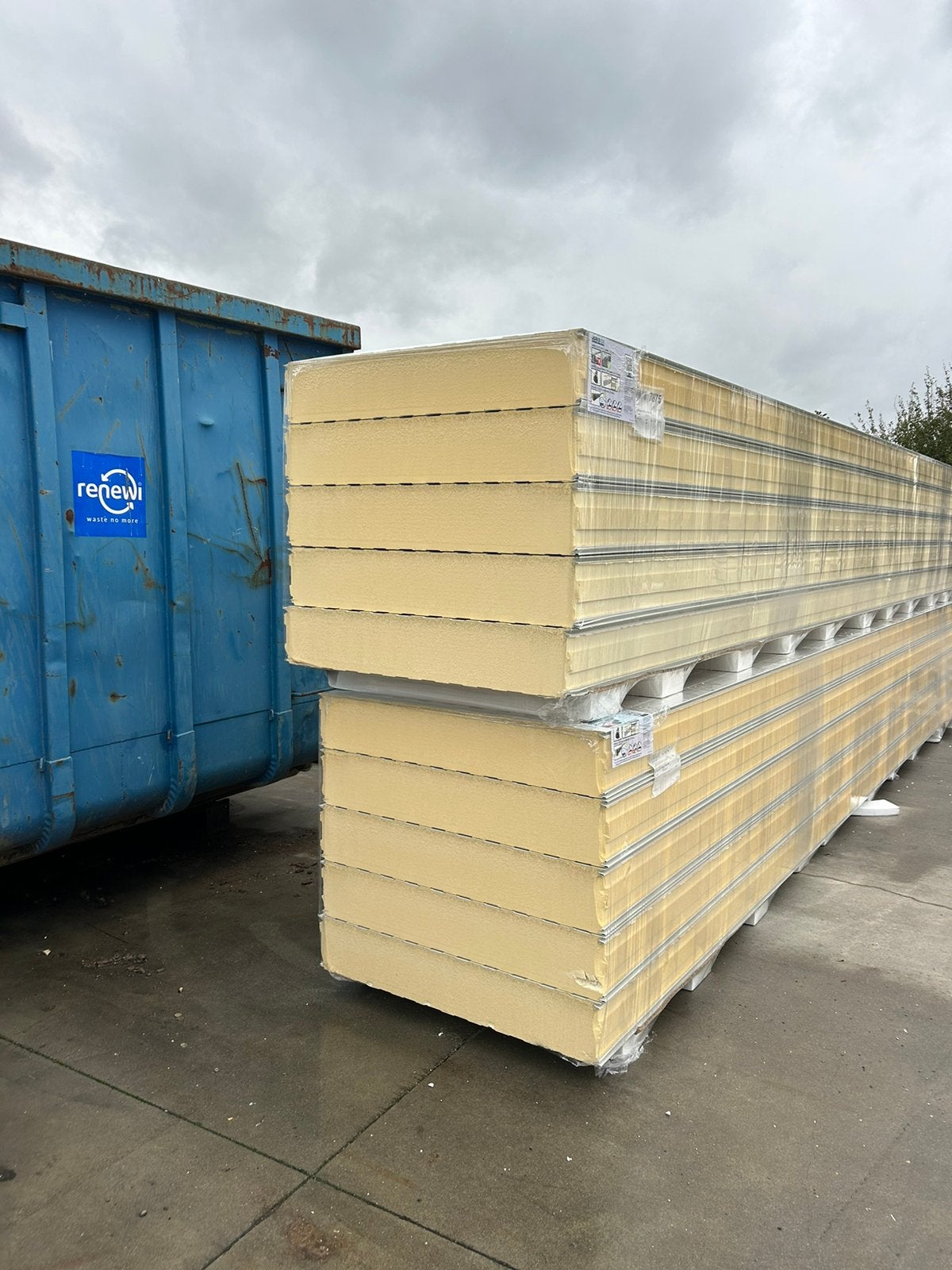 Sandwichpanelen 200mm dik wit/wit, 12 cm of meer, Ophalen of Verzenden, Zo goed als nieuw, Hardschuim (Pir)