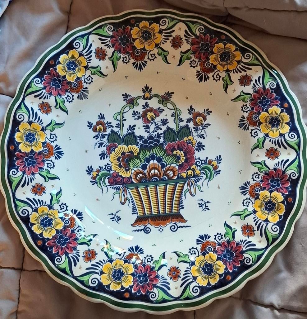3 Borden Koninklijke Goedewaagen Polychroom Holland, Antiek en Kunst, Antiek | Porselein, Ophalen