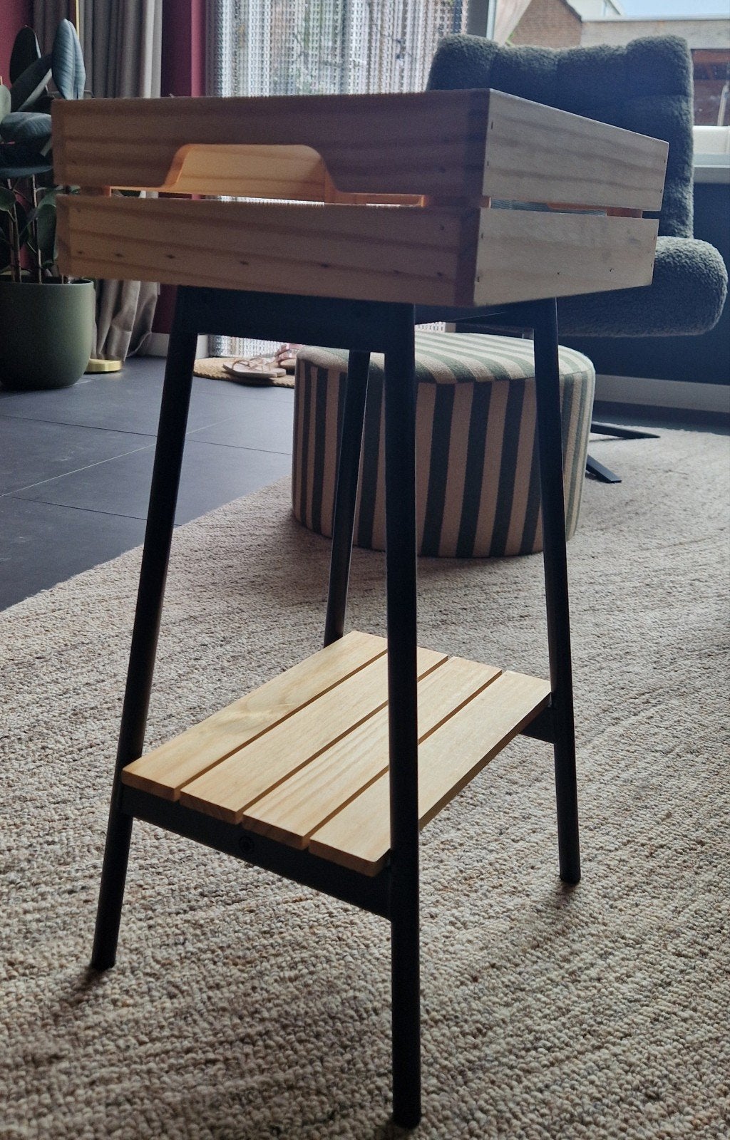 Plantenstandaard VANILJSTÅNG, Ophalen, Rechthoekig, Hout, 30 tot 60 cm