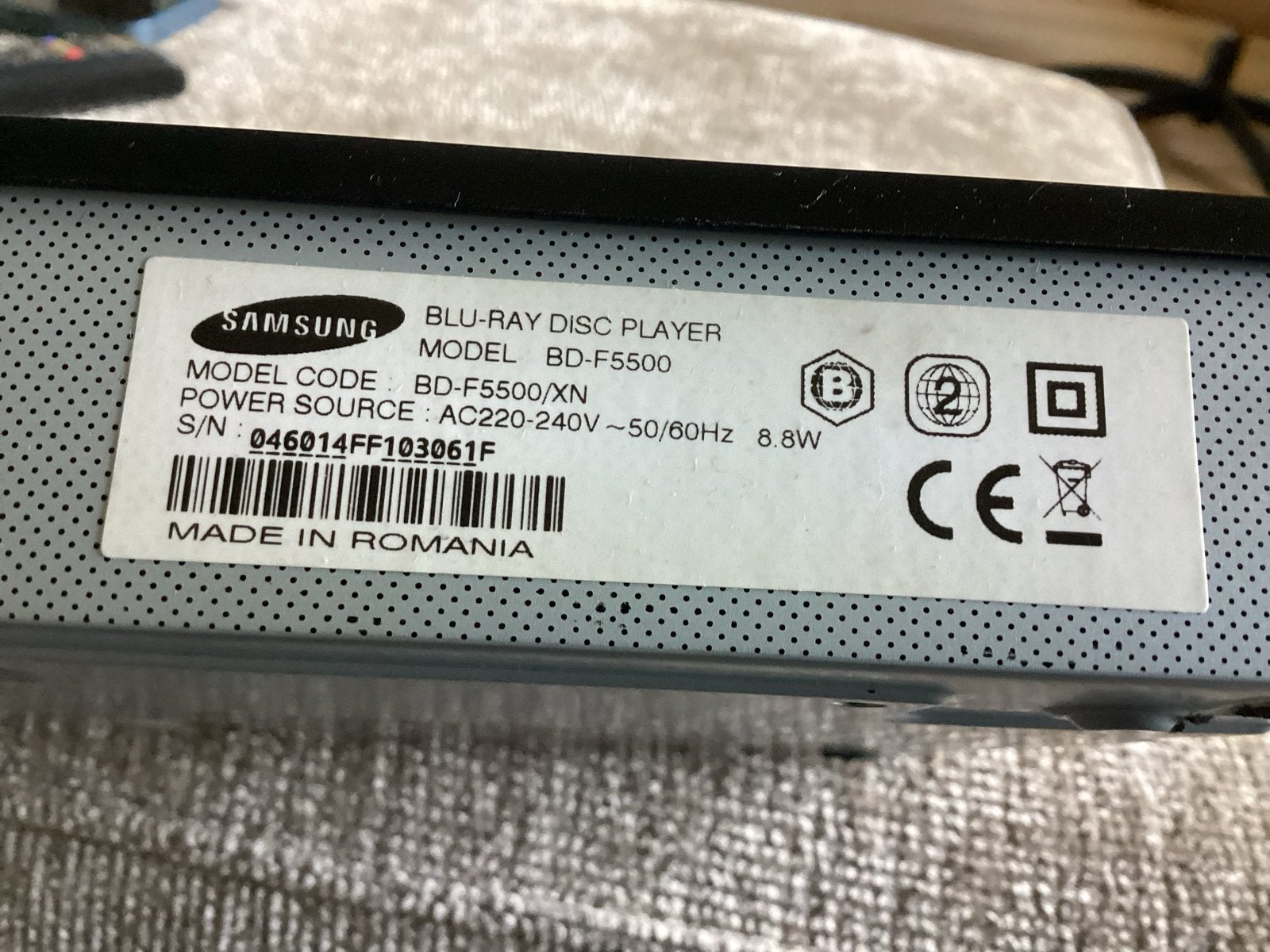 Samsung BD-F5500 Blu-ray speler - Zeer goede staat, Ophalen, Zo goed als nieuw, Samsung
