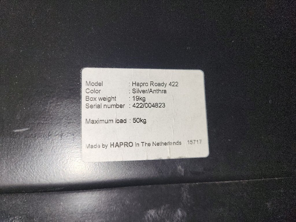 Hapro Roady 422 Dakkoffer - Zilver/Anthra, Auto diversen, Dakkoffers, Ophalen, Gebruikt