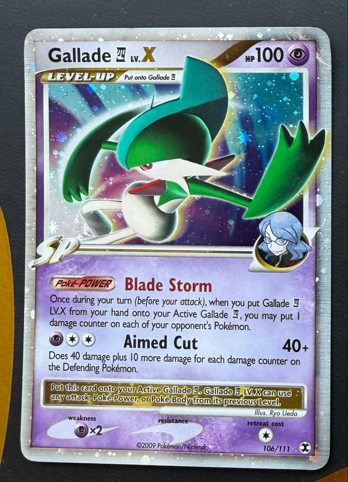 Gallade 106/111 LV.X Pokémon Kaart - Platinum Arceus, Ophalen of Verzenden, Gebruikt, Losse kaart, Foil