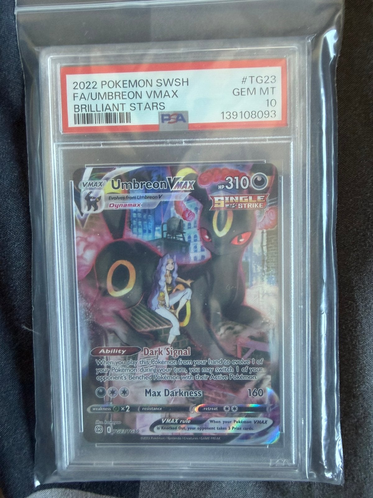 Pokemon psa 10 umbreon vmax, Hobby en Vrije tijd, Verzamelkaartspellen | Pokémon, Ophalen of Verzenden, Nieuw, Losse kaart, Foil