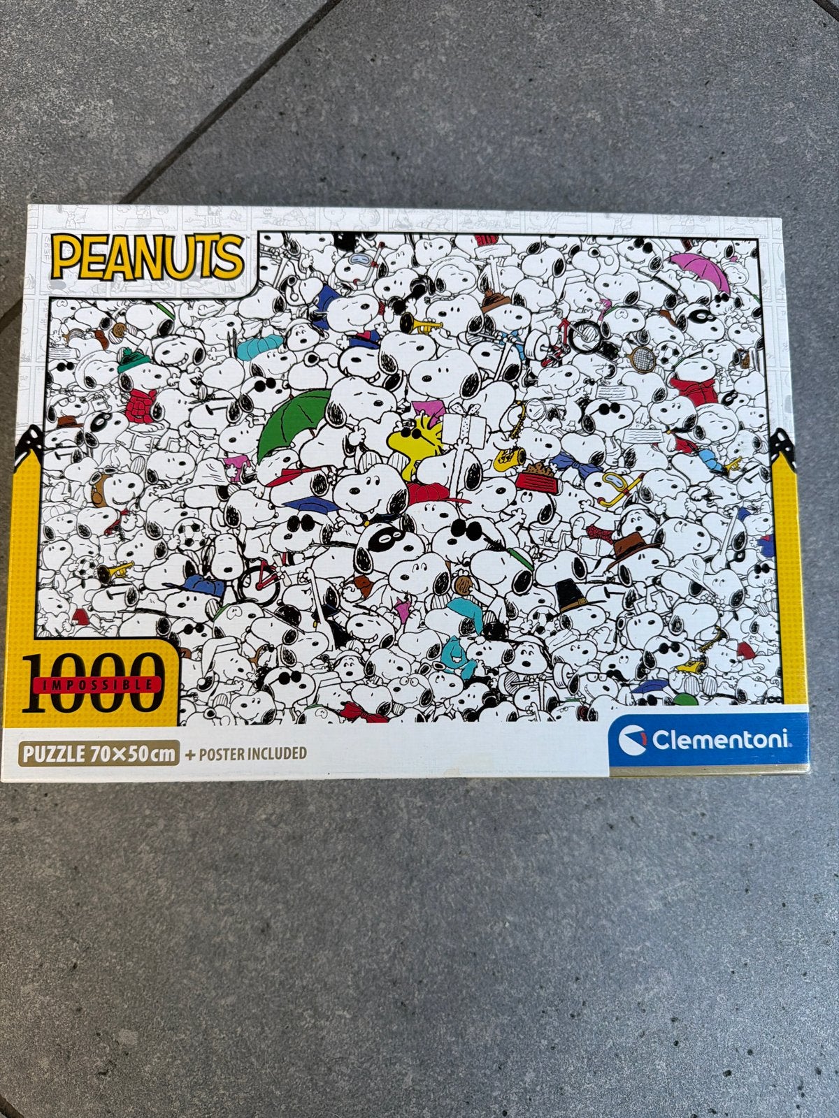 Peanuts Snoopy Legpuzzel 1000 stukjes Clementoni, Ophalen of Verzenden, 500 t/m 1500 stukjes, Nieuw, Legpuzzel