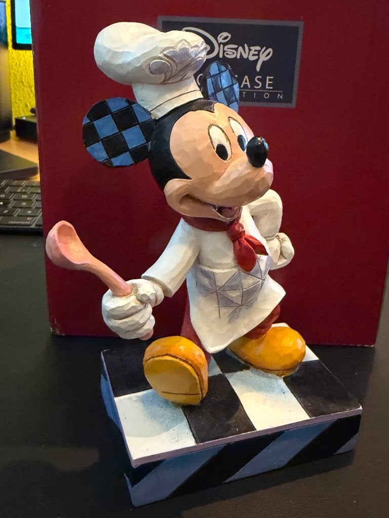 Jim Shore Mickey Chef Beeldje 6010090, Ophalen of Verzenden, Mickey Mouse, Nieuw, Beeldje of Figuurtje
