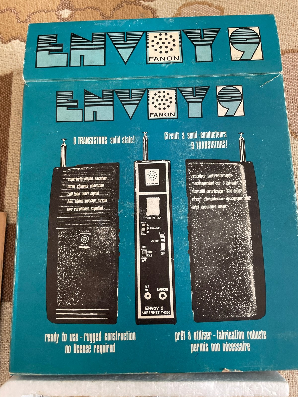 Vintage Fanon Envoy 9 Walkie-Talkies - Nieuw in Doos, Ophalen of Verzenden, Zo goed als nieuw, Minder dan 2 km, Portofoon of Walkie-talkie