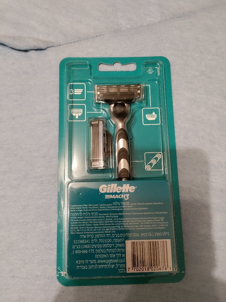 Gillette mach3 scheermesje en houder + 2 extra mesjes, Ophalen of Verzenden, Nieuw, Gehele gezicht, Verzorging