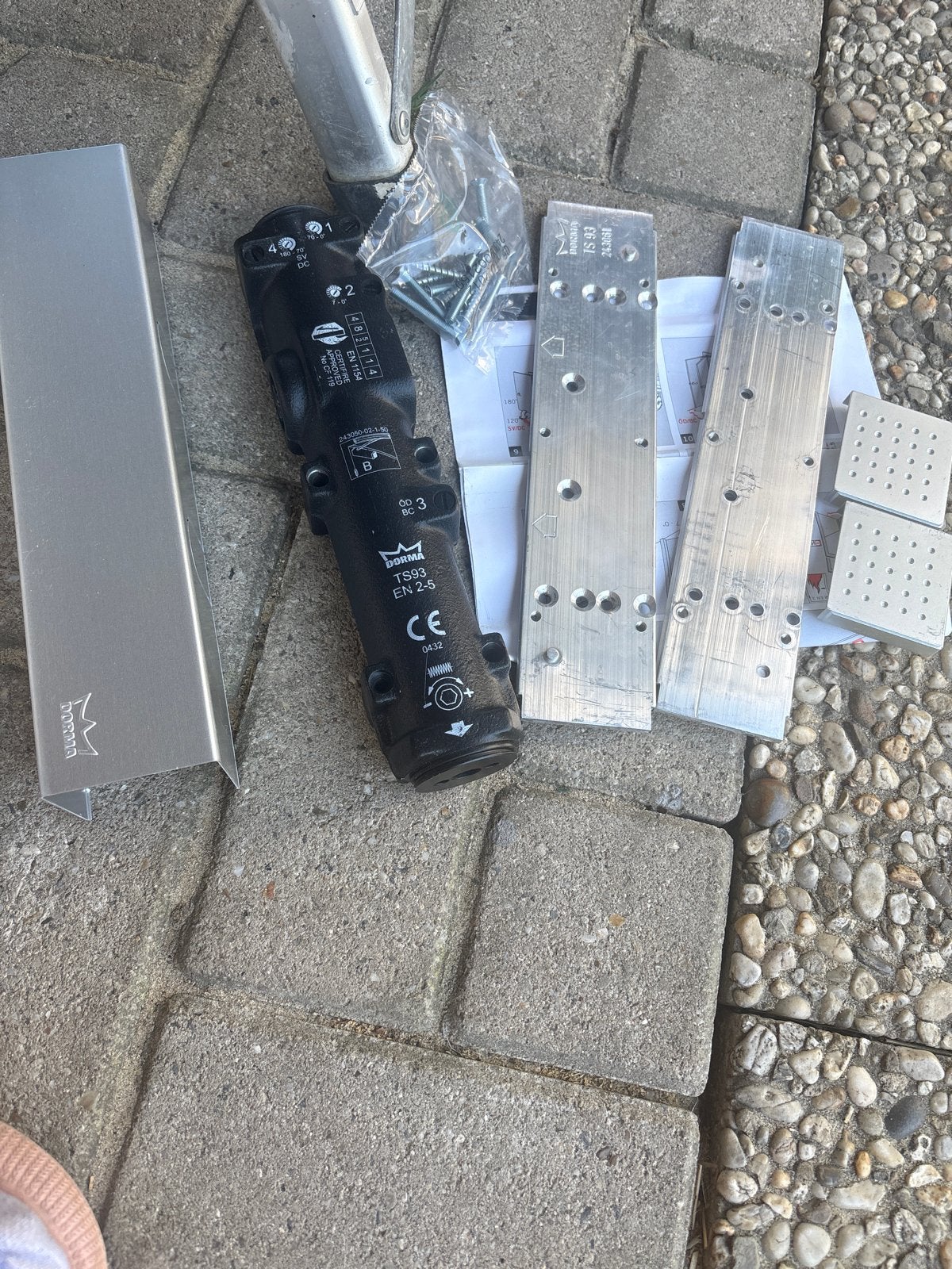 2x Dorma deurdranger TS-93 nieuw in doos, Ophalen, Nieuw, Rvs, Overige typen