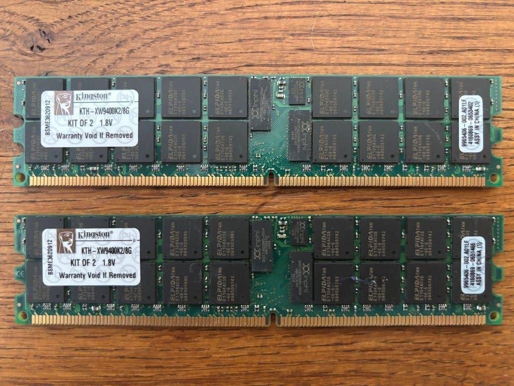 Kingston 8GB (2x4GB) DDR2-667 ECC Registered Server RAM, Computers en Software, RAM geheugen, Gebruikt, Server, 8 GB, Ophalen of Verzenden