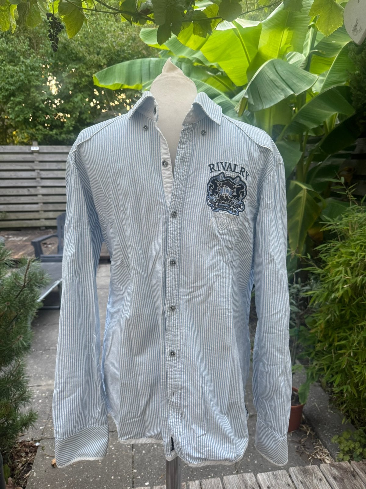 Rivalry heren overhemd xl, Kleding | Heren, Overhemden, Ophalen of Verzenden, Zo goed als nieuw, Blauw, Halswijdte 43/44 (XL)