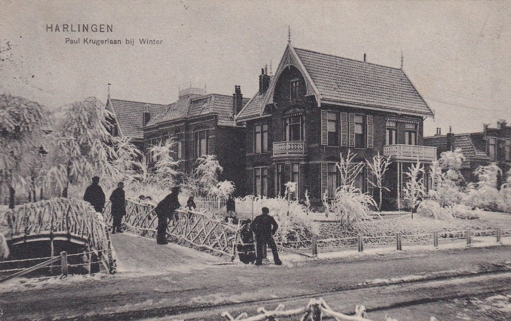 Harlingen, Winter, Sneeuw, 1908., Verzenden, Voor 1920, Gelopen, Friesland
