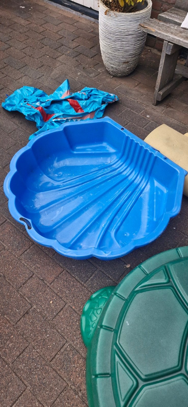 gratis 1x schelp zwembad zandbak, Ophalen
