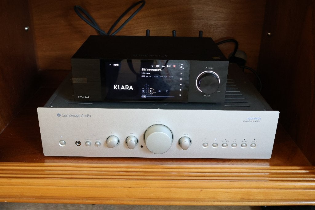 Cambridge versterker azur 640a + Mitchell & Johnson WLD+211T, Gebruikt, 60 tot 120 watt, Stereo, Ophalen