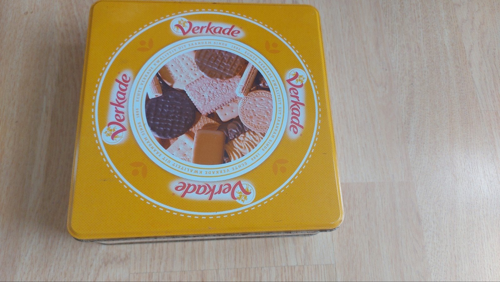 groot Verkade koekblik, Ophalen of Verzenden, Zo goed als nieuw, Koek(jes), Verkade