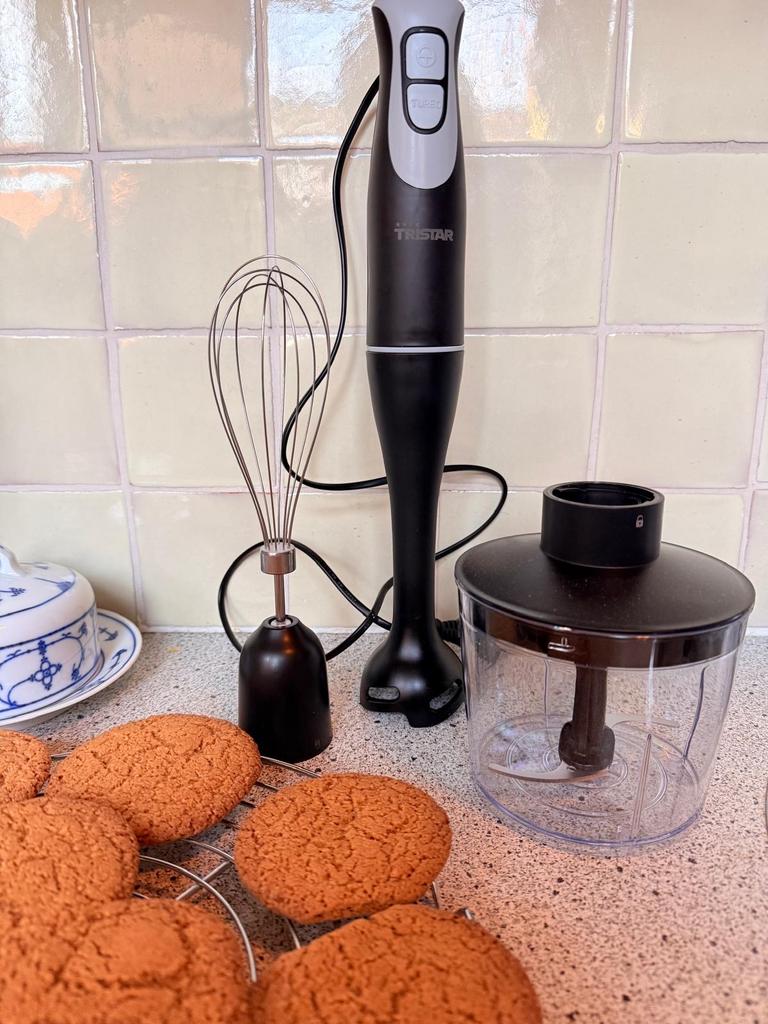 Tristar staafmixer set met garde en hakmolen, 2 snelheden, Ophalen of Verzenden, Zo goed als nieuw, Vaatwasserbestendig