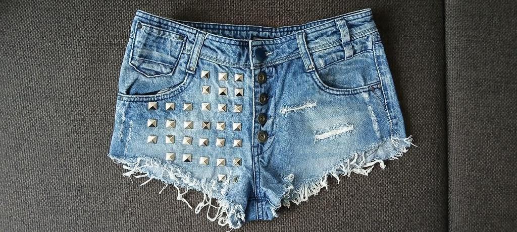 Korte spijkerbroek van Only, W26 L34 Maat 34, Only         ., Blauw, Ophalen of Verzenden, W27 (confectie 34) of kleiner