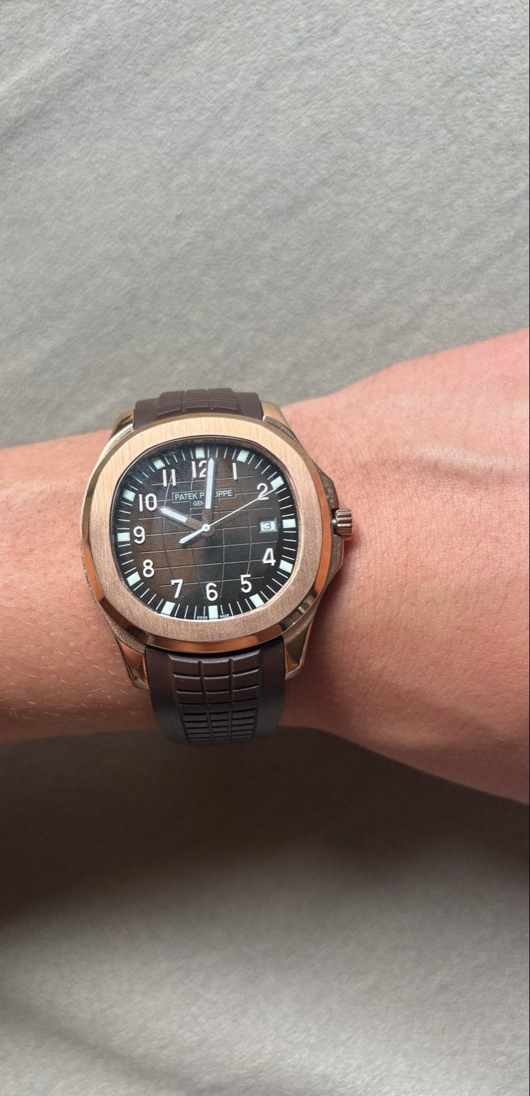 Patek Philippe Aquanaut Rose Goud, Overige merken, Polshorloge, Overige materialen, Ophalen of Verzenden