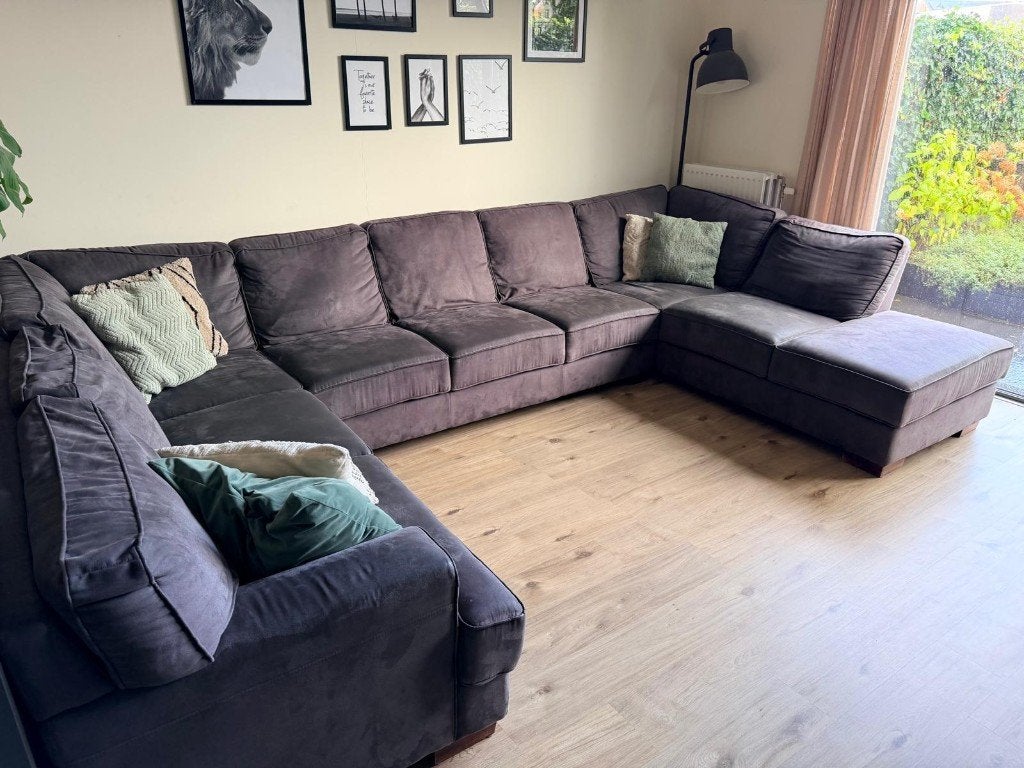 GRATIS Grote U-bank / hoekbank, Huis en Inrichting, Ophalen, Gebruikt, Hoekbank, 300 cm of meer