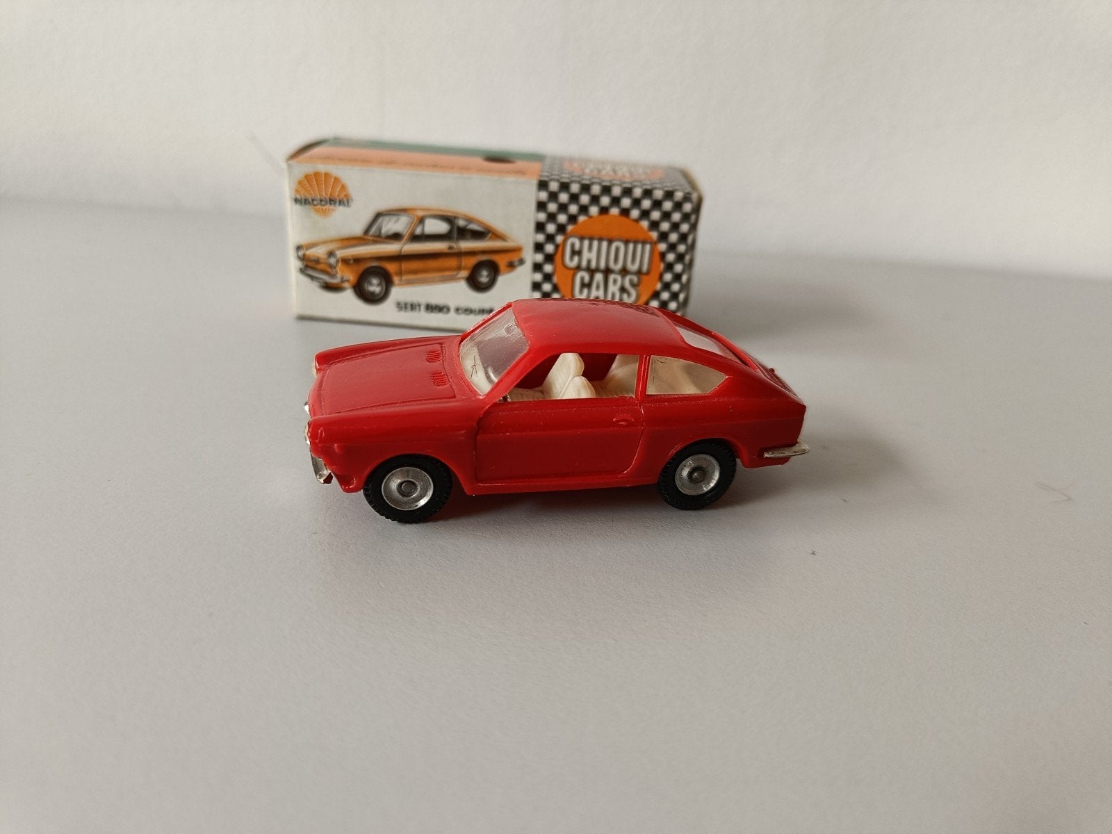 zeldzame Nacoral Seat/Fiat 850 Coupe, in doosje, jaren 70, Ophalen of Verzenden, Zo goed als nieuw, Auto, Overige merken