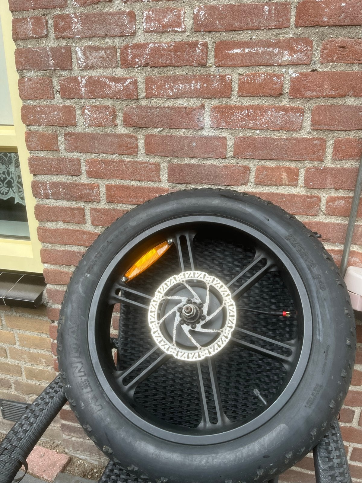 Achterwiel met motor V8 voor elektrische fiets, Ophalen of Verzenden, Gebruikt, Elektrische fiets, Wiel