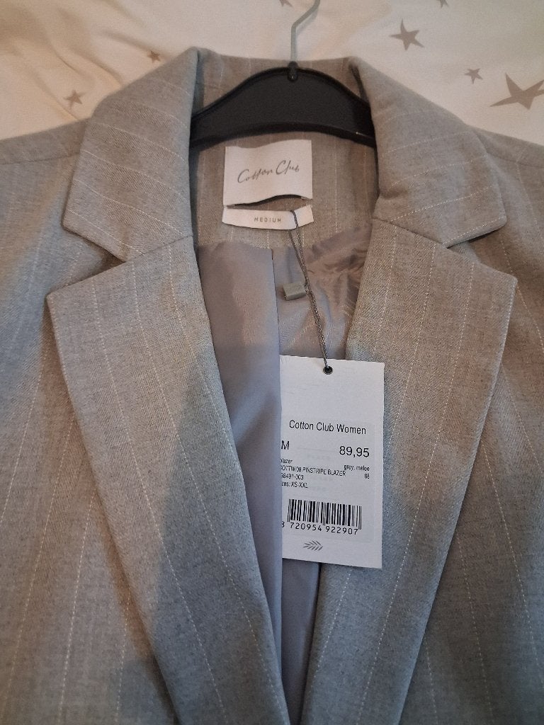 Cotton Club krijtstreep pak blazer/jasje/broek Mt M mt 38/40, Kleding | Dames, Maat 38/40 (M), Kostuum of Pak, Nieuw, Ophalen of Verzenden
