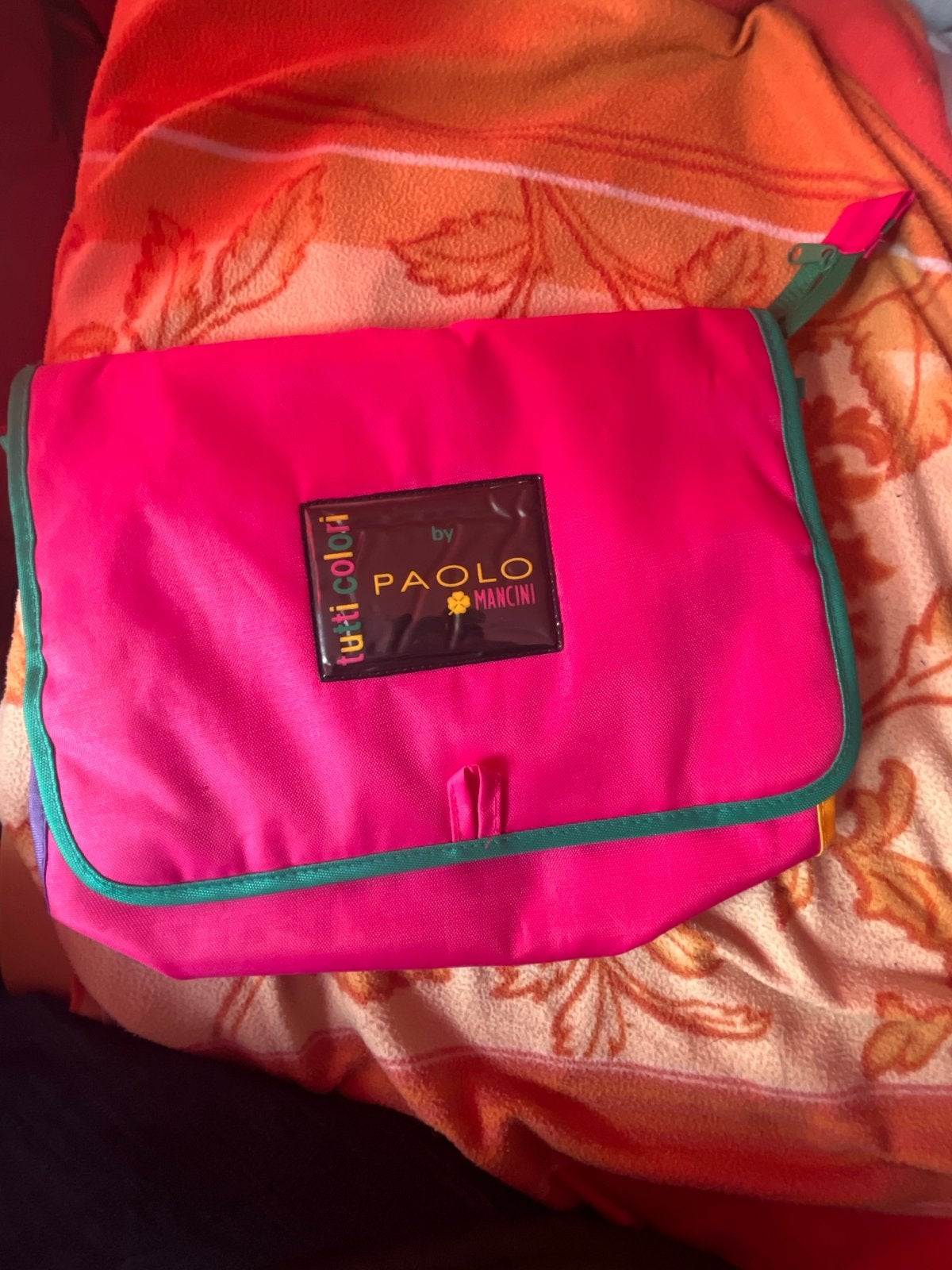 Roze Toilettas/Make-up Tas met Spiegel -) Paolo Mancini, Gebruikt, Softcase, Ophalen of Verzenden, Met spiegeltje(s)